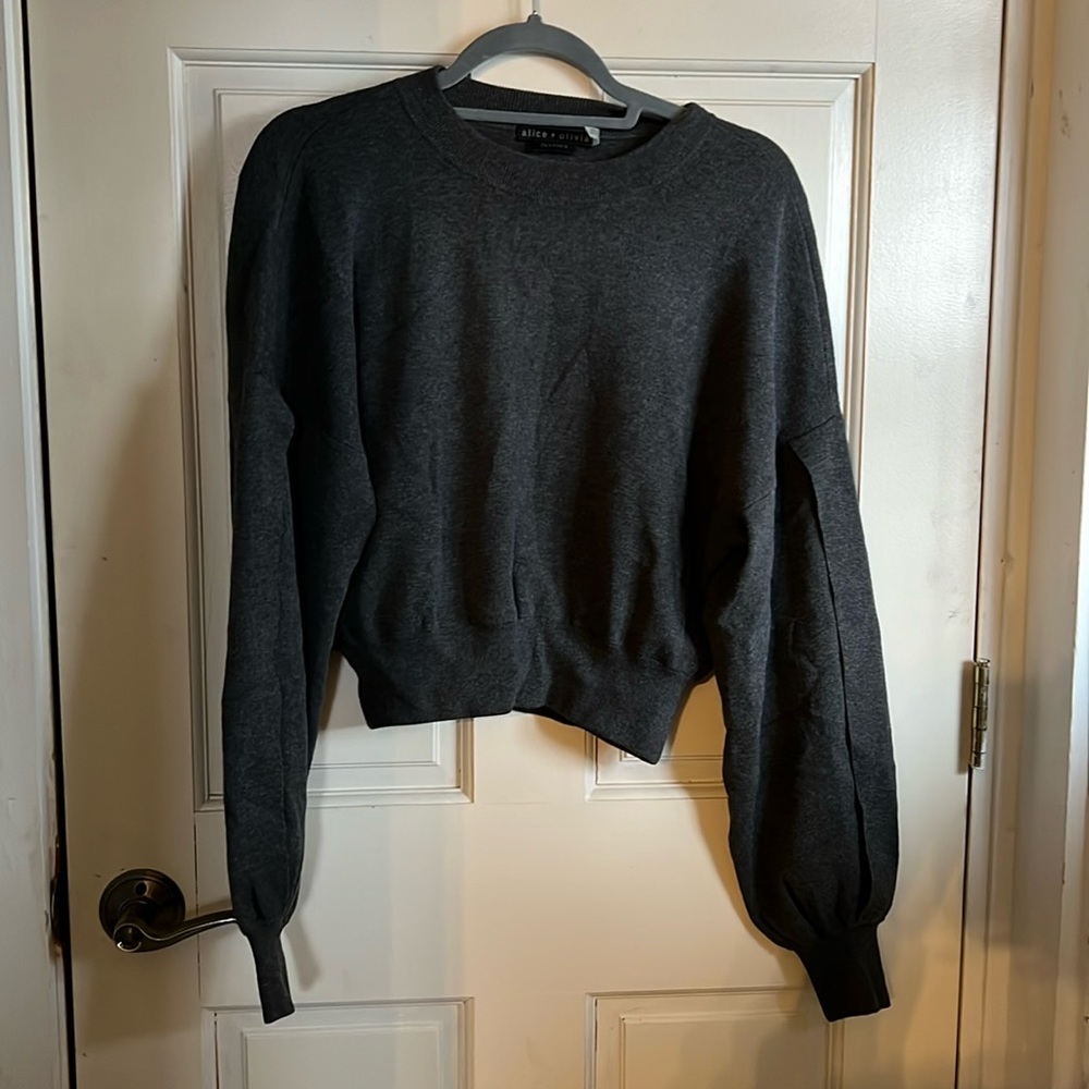 Flared sleeve sweater